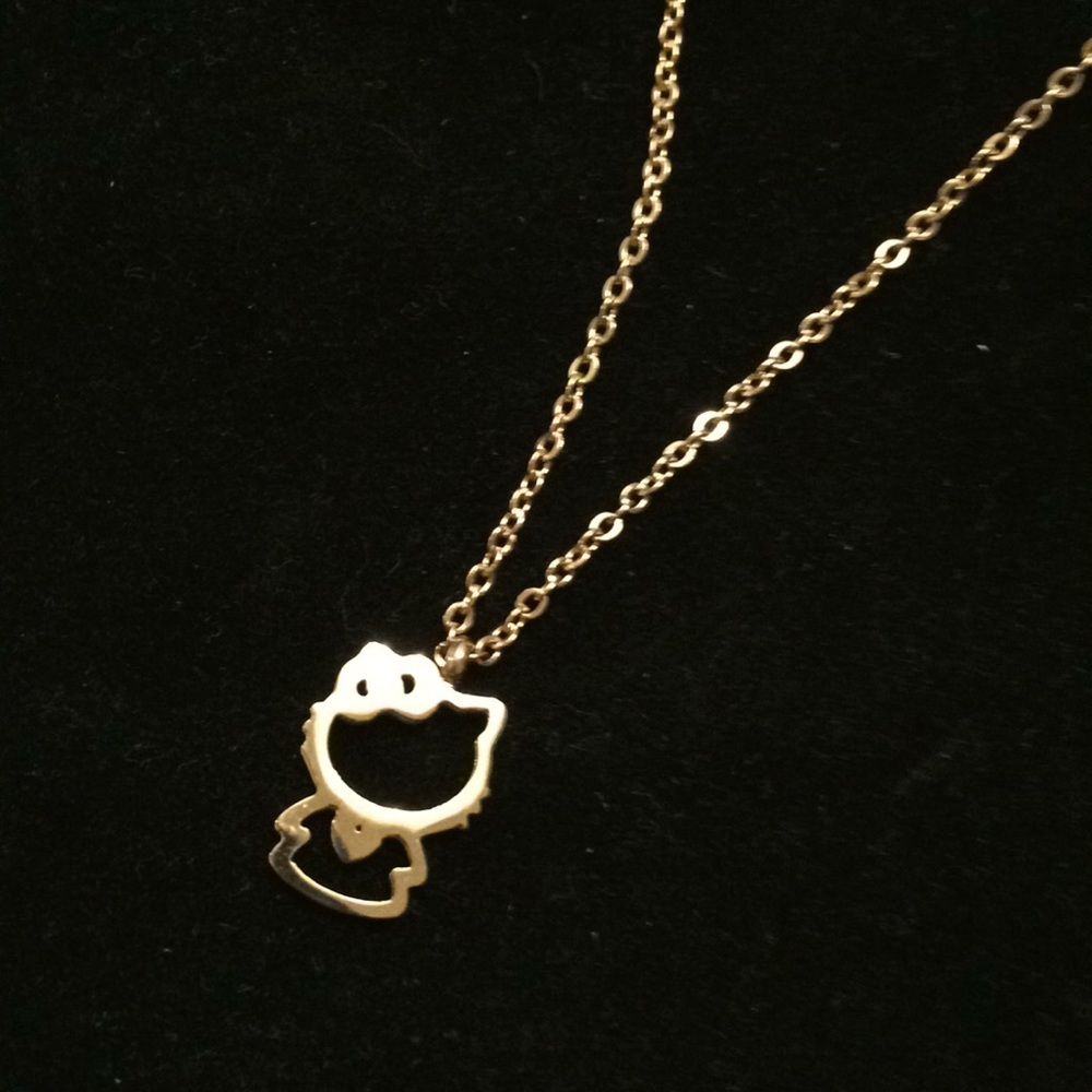 18k rose gold filled hello kitty necklace